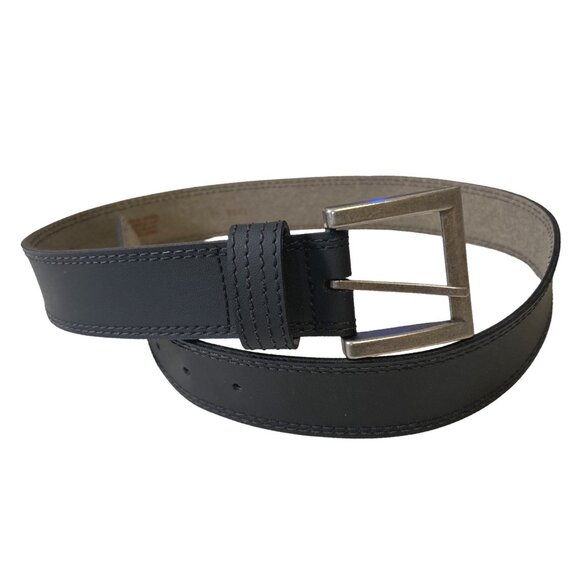 Durable Leather Belt Men's Heavy Metal Buckle - Picture 3 of 7